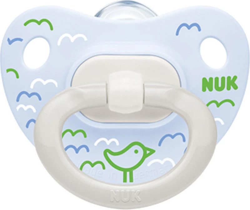 Nuk Happy Days Ορθοδοντική Πιπίλα Σιλικόνης Blue BIrds 0-6m 1τμχ