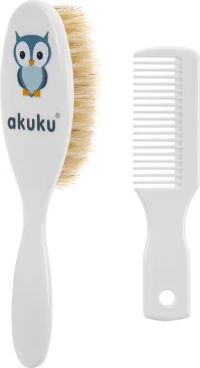 Akuku Σετ Βούρτσα – Χτένα Κουκουβάγια