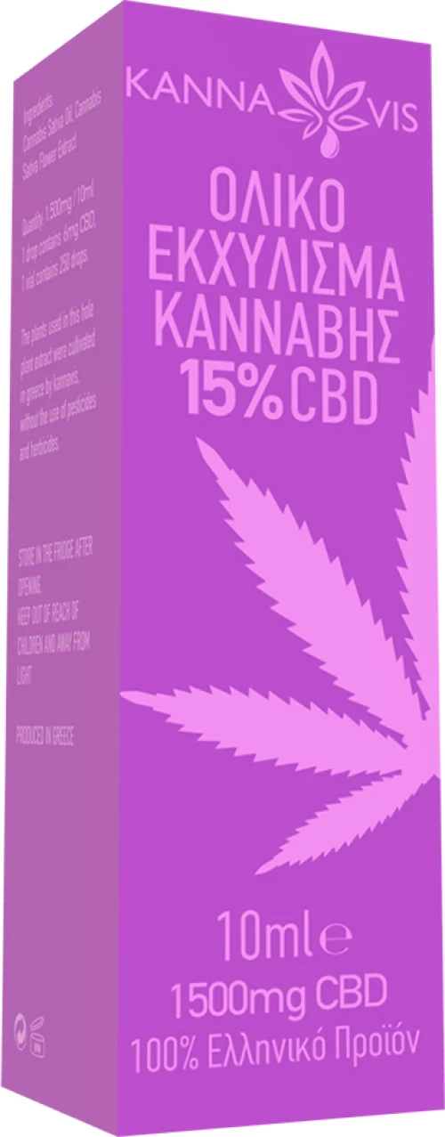 Kannavis Ολικό Εκχύλισμα Κάνναβης 1500mg 15% CBD 10ml