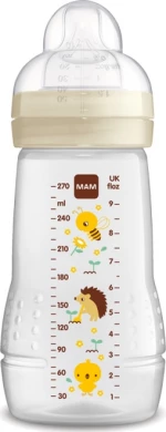 Mam Easy Active Baby Bottle 2m+ Grey 270ml