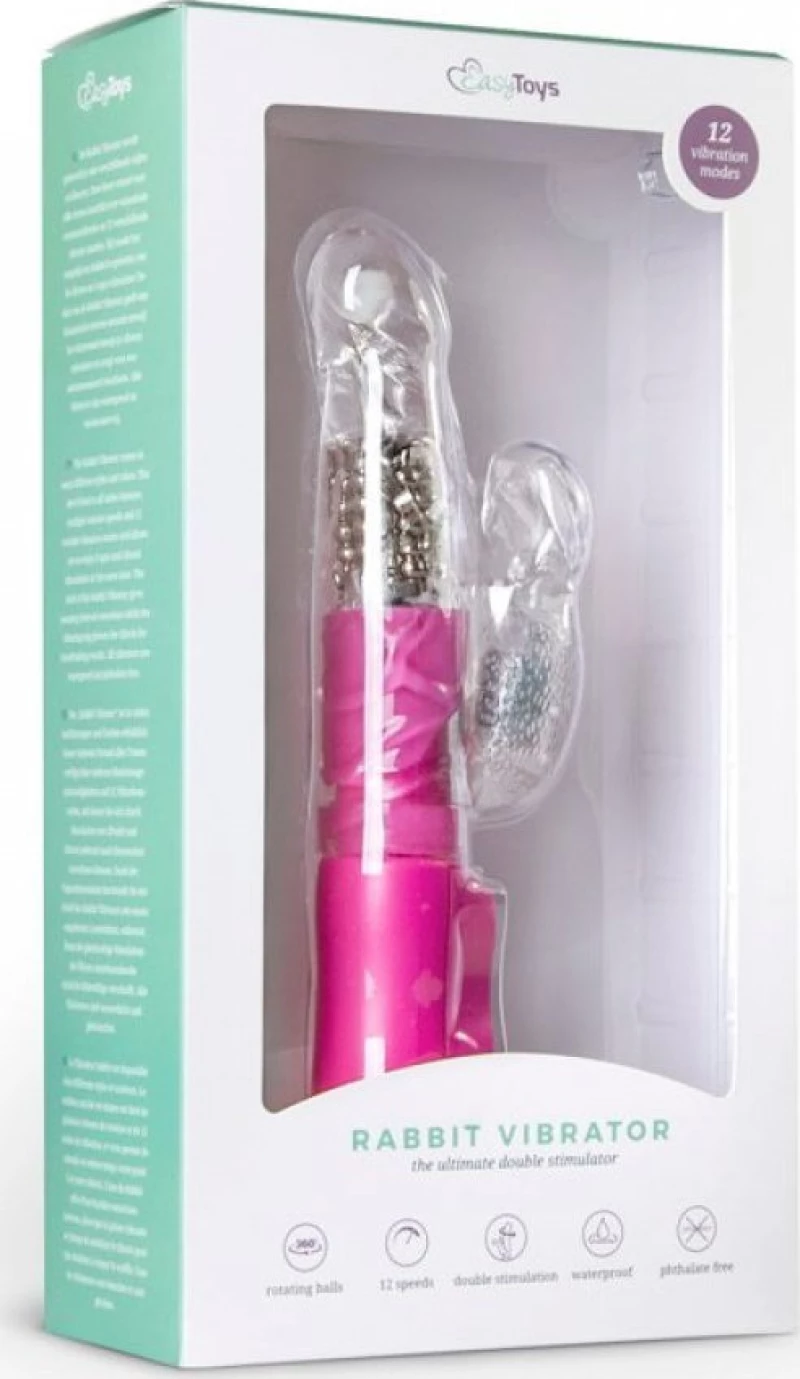 Easytoys Rabbit Vibrator 25cm Pink
