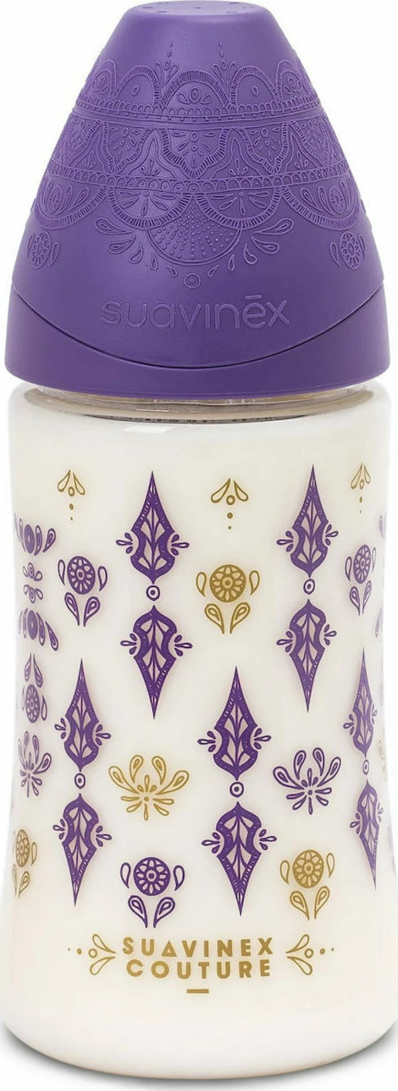 Suavinex Πλαστικό Μπιμπερό Haute Couture Θηλή Σιλικόνης 3P 270ml Purple