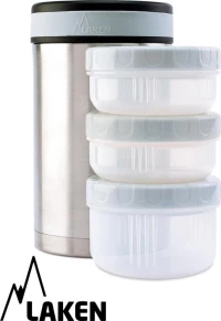 Laken Θερμός Φαγητού με 3 Δοχεία 1.5lt