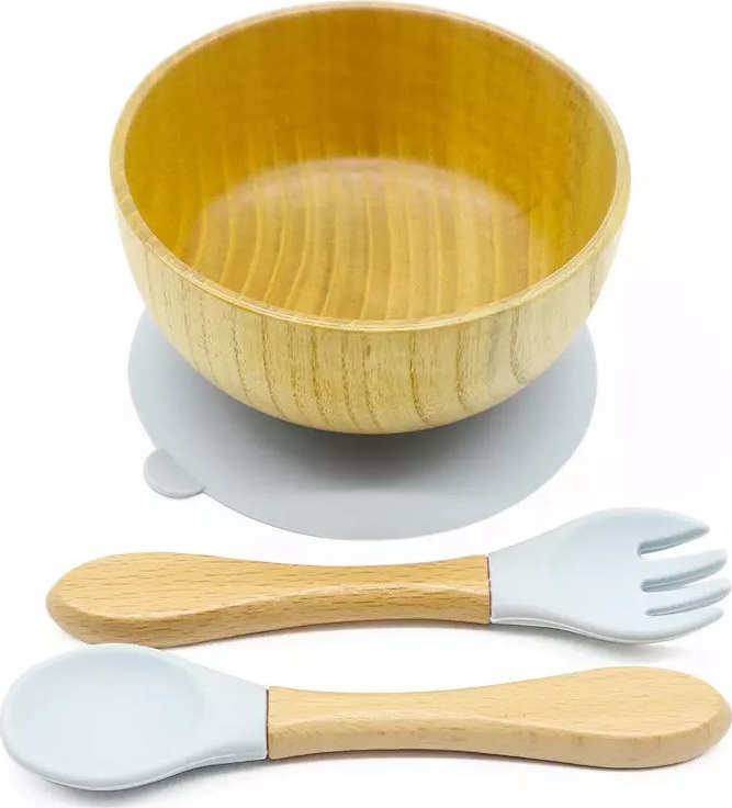 Babuu Wooden Dinner Grey