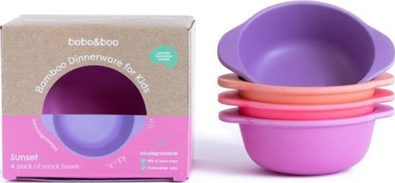 Bobo & boo Snack Bamboo Bowls 4τμχ