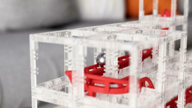 DesignNest MagnetCubes Rollercoaster Marble Run