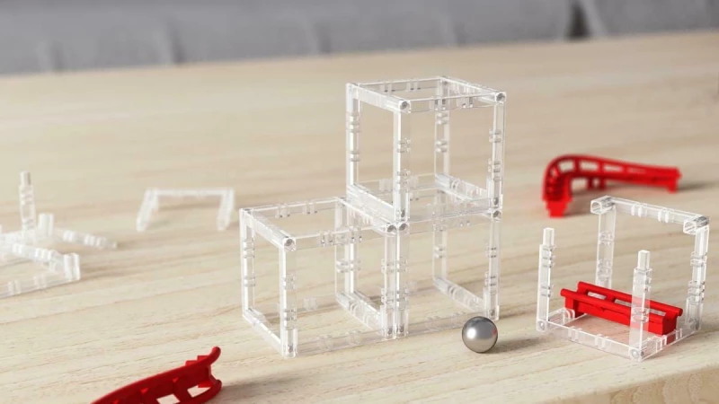 DesignNest MagnetCubes Rollercoaster Marble Run