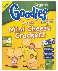 Organix Mini Crackers Τυριού 4x20gr