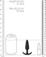 Shots Slim Butt Plug Black