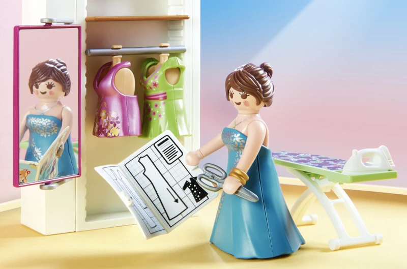 Playmobil Dollhouse: Υπνοδωμάτιο με Ατελιέ Ραπτικής