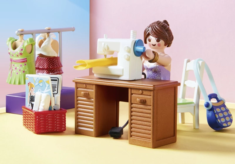 Playmobil Dollhouse: Υπνοδωμάτιο με Ατελιέ Ραπτικής