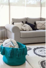 Lorena Canals Basket Tassels Petroleum