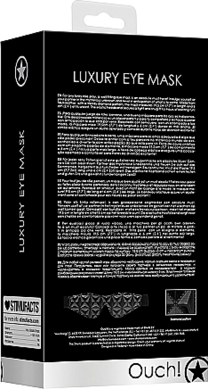 Shots Ouch Luxury Eye Mask Black