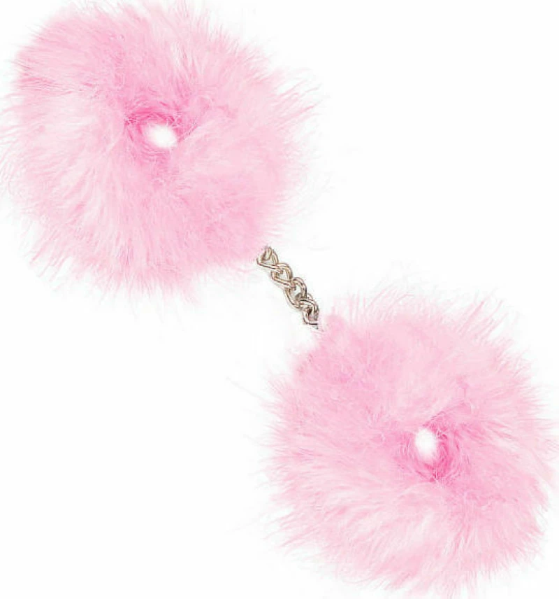 Secret Play Marabou Handcuffs Pink