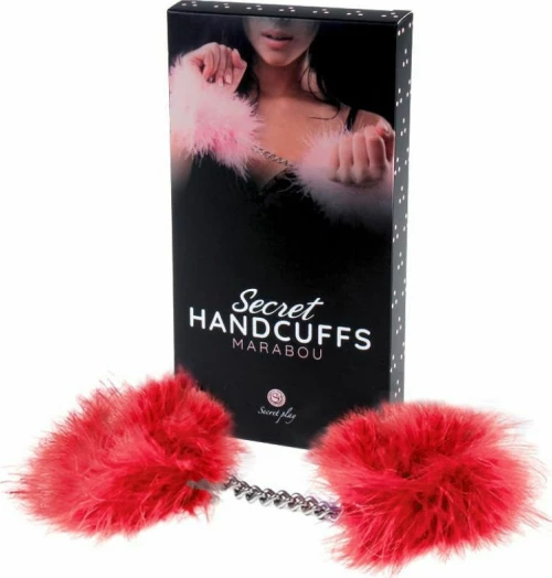 Secret Play Marabou Handcuffs Red
