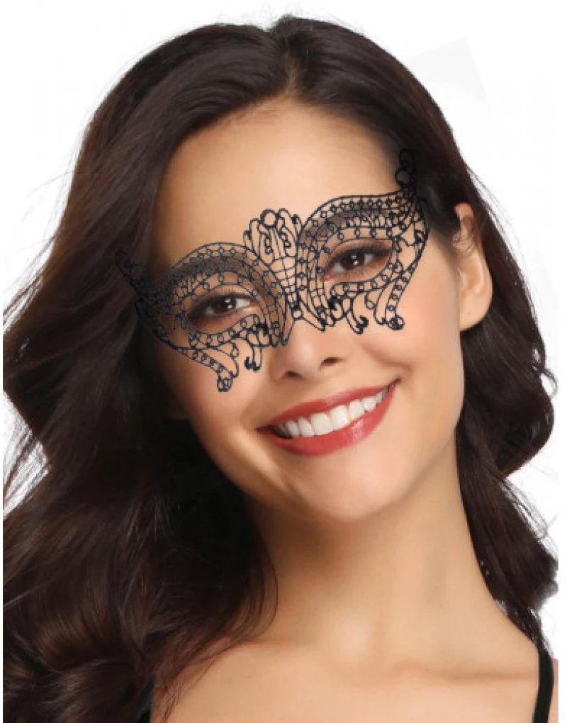 Enchanting Lace Eye Mask Black