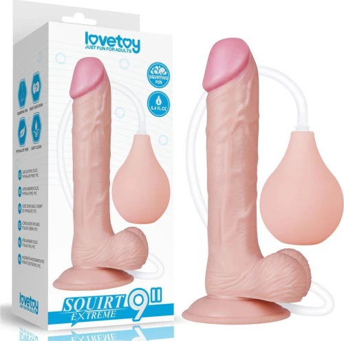 Lovetoy Squirt Extreme Dildo 22.86cm Flesh