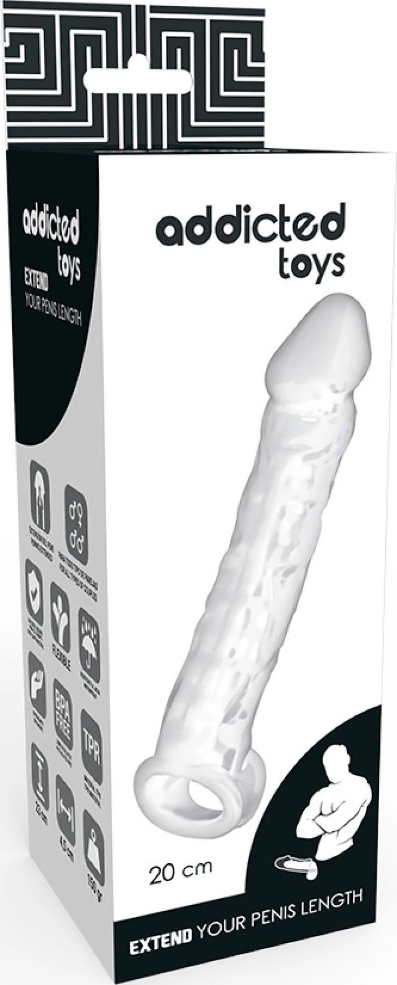 Addicted Toys Dong Extension Transparent 20cm