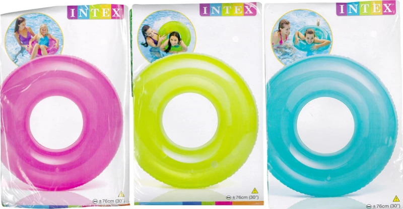 Intex Transparent Tube Σωσίβιο-Κουλούρα Ø76εκ. Μπλε