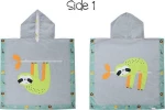 Flapjackkids UPF50+ Sloth/Zoo Πόντσο Διπλής Όψης