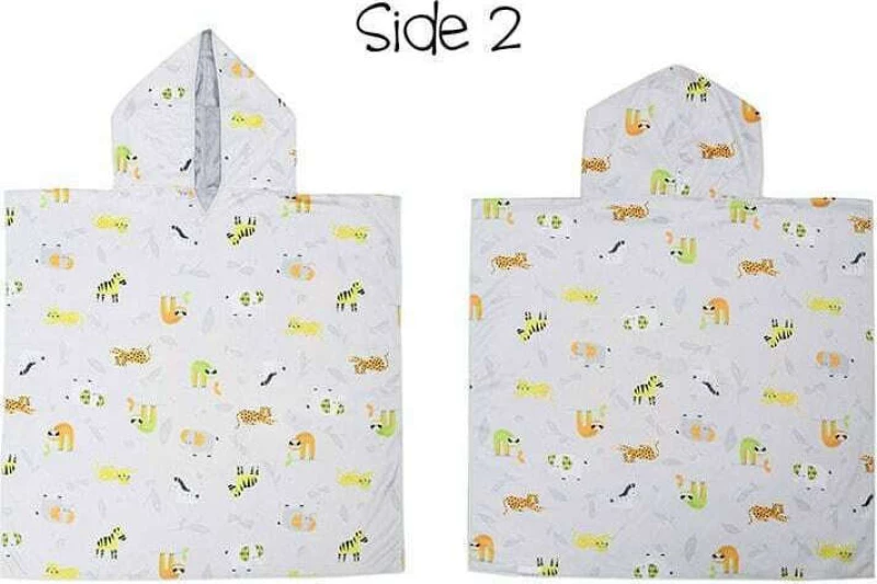 Flapjackkids UPF50+ Sloth/Zoo Πόντσο Διπλής Όψης