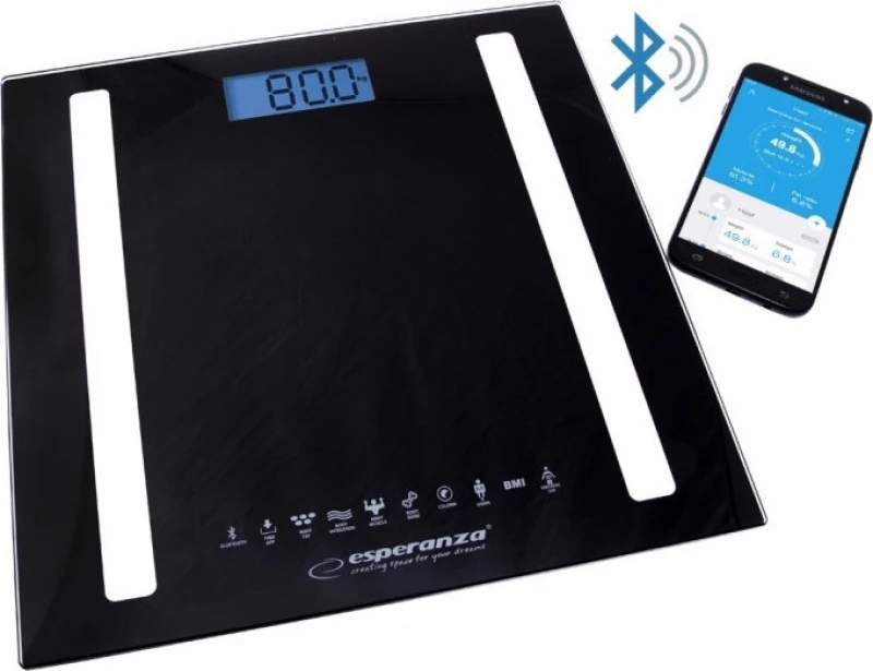 Esperanza 8In1 Bluetooth Digital Scale B.Fit Black