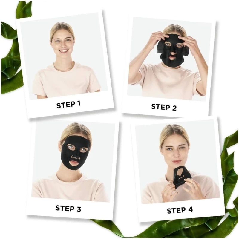 Garnier SkinActive Pure Charcoal Black Tissue Mask with Black Algae Extract, LHA & Hyaluronic Acid 28gr