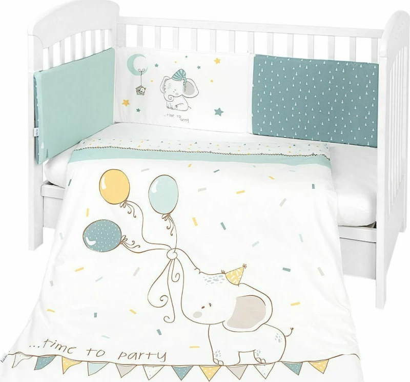 Kikka Boo Σετ Κούνιας Elephant Time 3τμχ 70x140cm