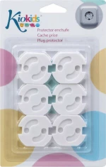 Kiokids Προστατευτικά Πρίζας 6 τεμάχια Λευκό