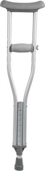 Mobiak Πατερίτσες Αλουμινίου Large 2τμχ Ύψος 133-153cm Γκρι 0809778