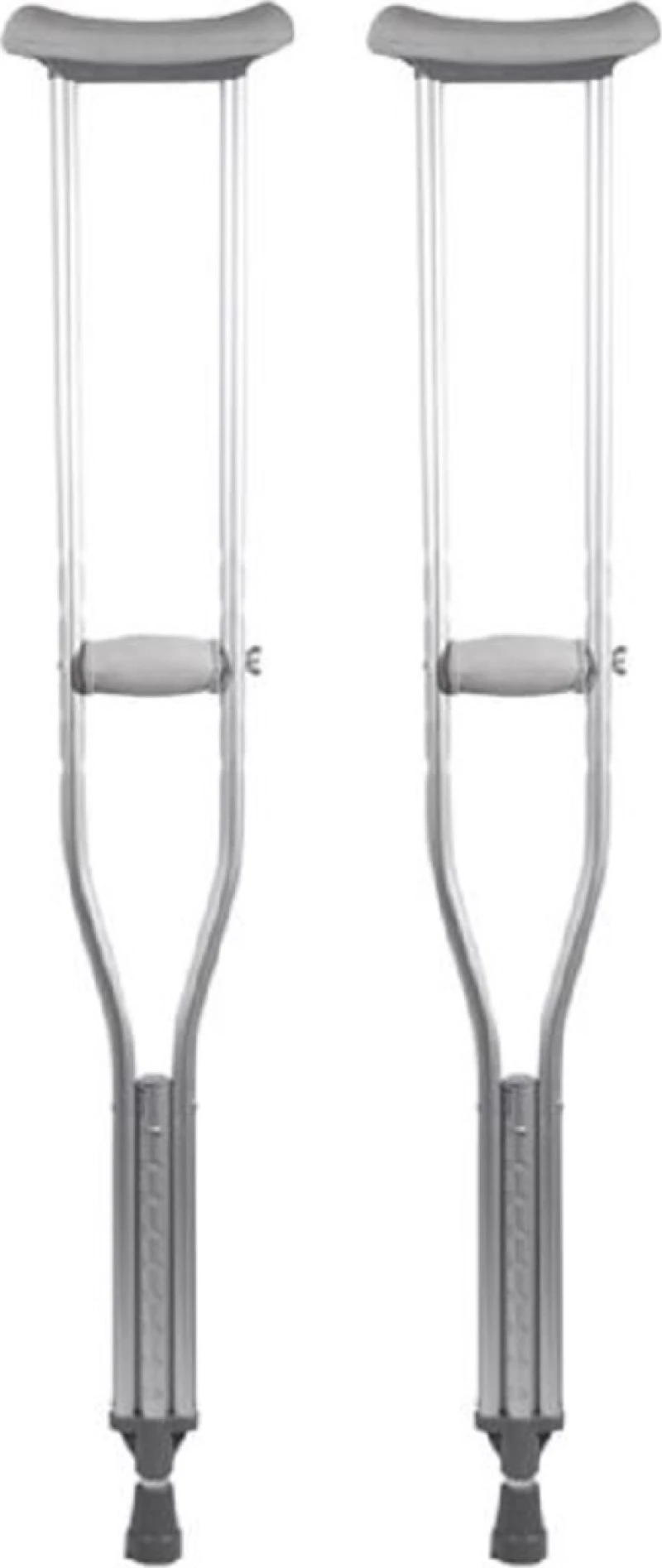 Mobiak Πατερίτσες Αλουμινίου Small 2Τμχ Ύψος 93-113 cm Γκρι 0809776