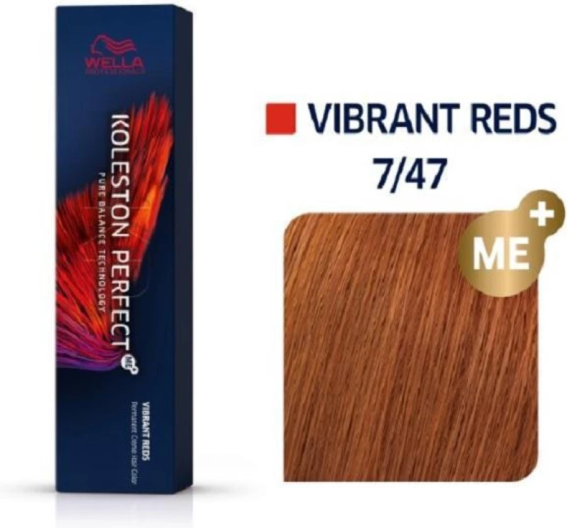 Wella Koleston Perfect Me+ Vibrant Reds 7/47 Ξανθό Κόκκινο Καφέ 60ml