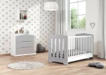 Βρεφική Συρταριέρα Rabbit White-Grey 88x54x91cm