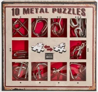 Eureka 10 Metal Puzzles Red Set