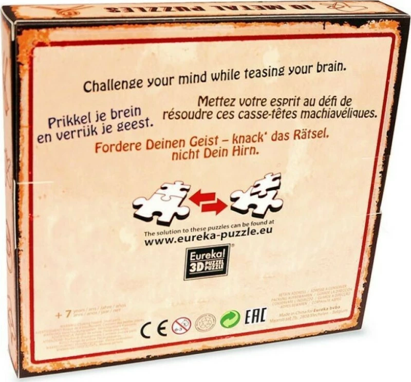 Eureka 10 Metal Puzzles Red Set
