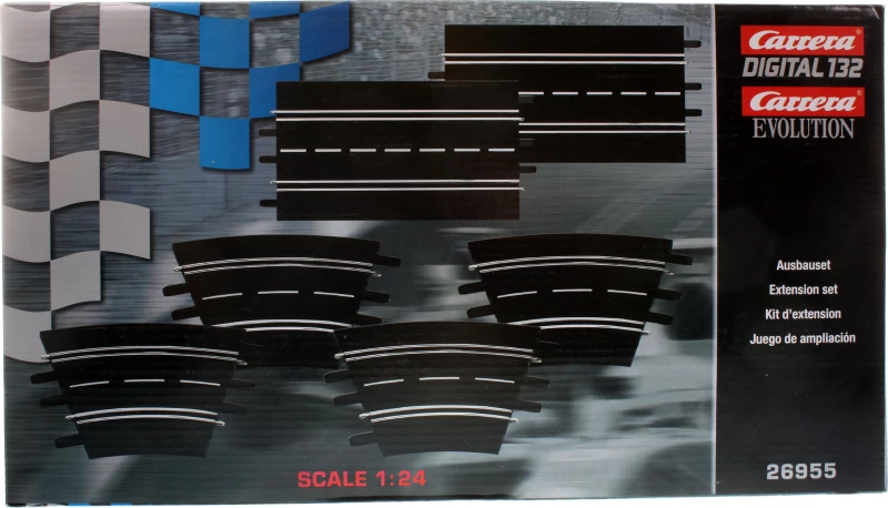 Carrera Evolution Extension Set 2 Straights/4Curves 1/30° (Digital 124/132, Evolution, Exclusiv)