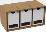 HOBBYZONE OM01b συρταράκια 3τεμ με ακρυλικό τζάμι Ξύλινα