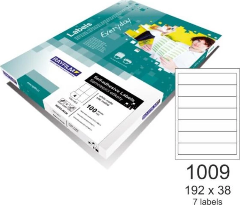 Rayfilm Αυτοκόλλητες Ετικέτες Α4 Everyday 192x38mm