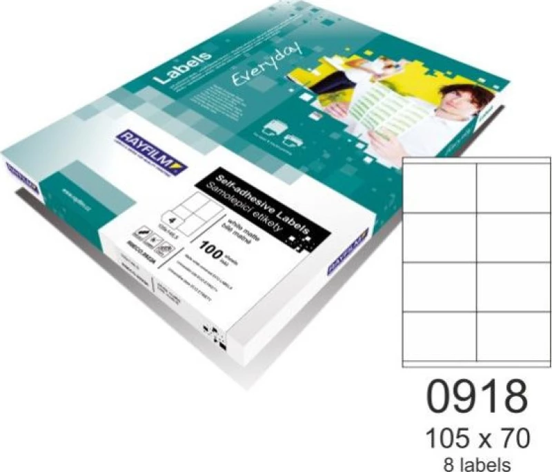 Rayfilm Αυτοκόλλητες Ετικέτες Α4 Everyday 105x70mm