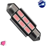 GloboStar C5W Festoon CanBus 6 SMD 5630 Fuchsia 12V 1τμχ
