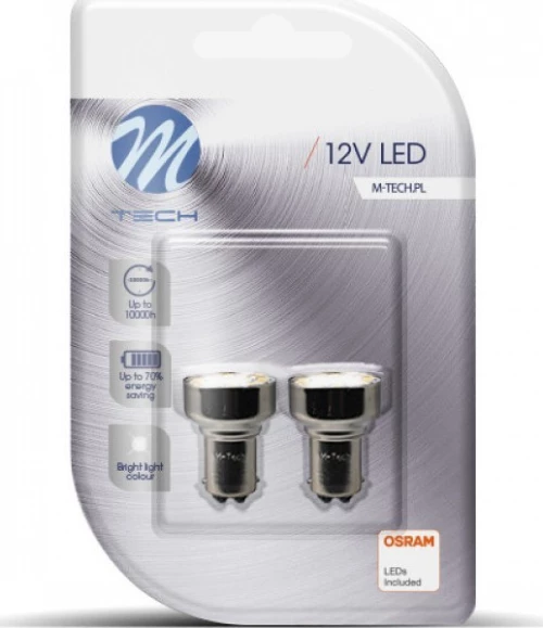 M-Tech P21/5W 12V 19xSMD2835 Led 2τμχ