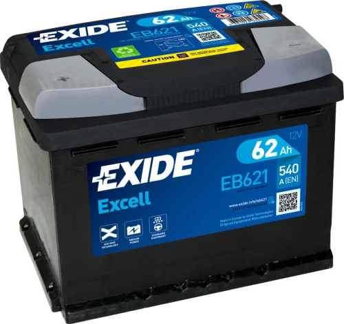 Exide Excell 12V 62Ah EB621