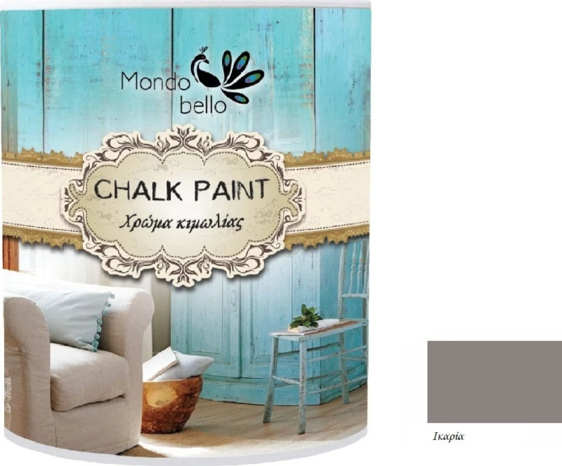 Mondobello Chalk Paint Ικαρία/Γκρι 375ml