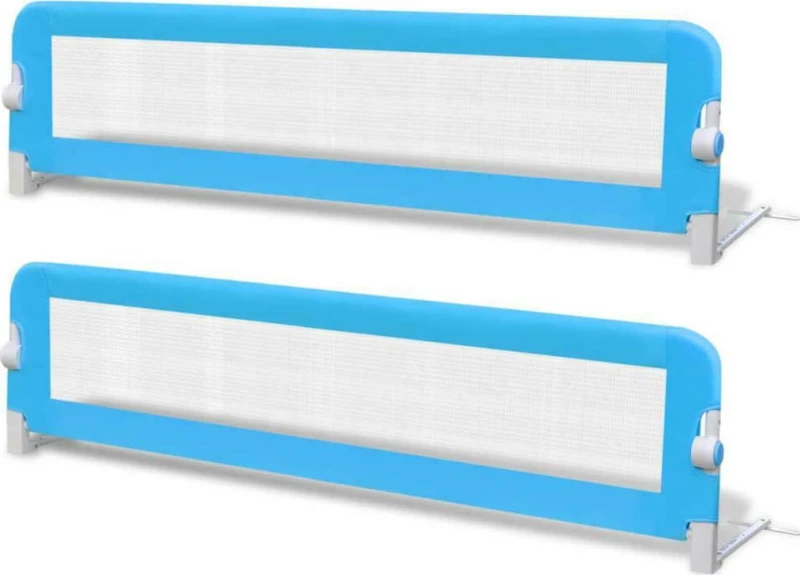 vidaXL Μπάρα Κρεβατιού 150x42cm Μπλε 2τμχ