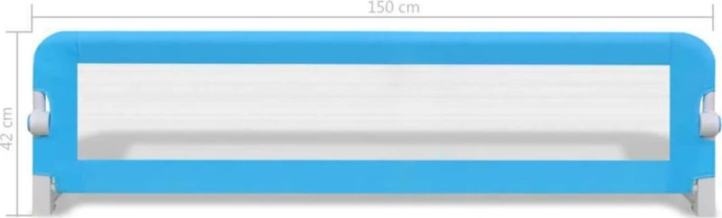 vidaXL Μπάρα Κρεβατιού 150x42cm Μπλε 2τμχ