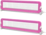 vidaXL Μπάρα Κρεβατιού 150x42cm Ροζ 2τμχ