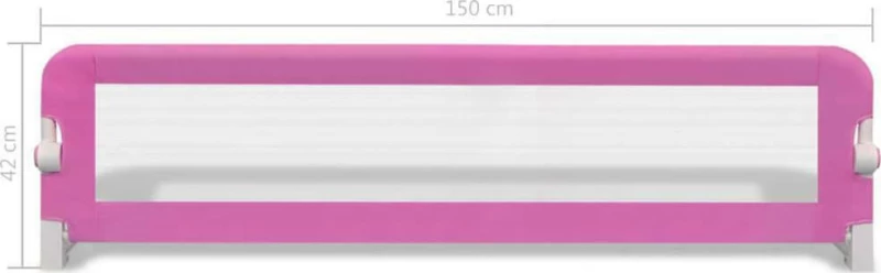 vidaXL Μπάρα Κρεβατιού 150x42cm Ροζ 2τμχ
