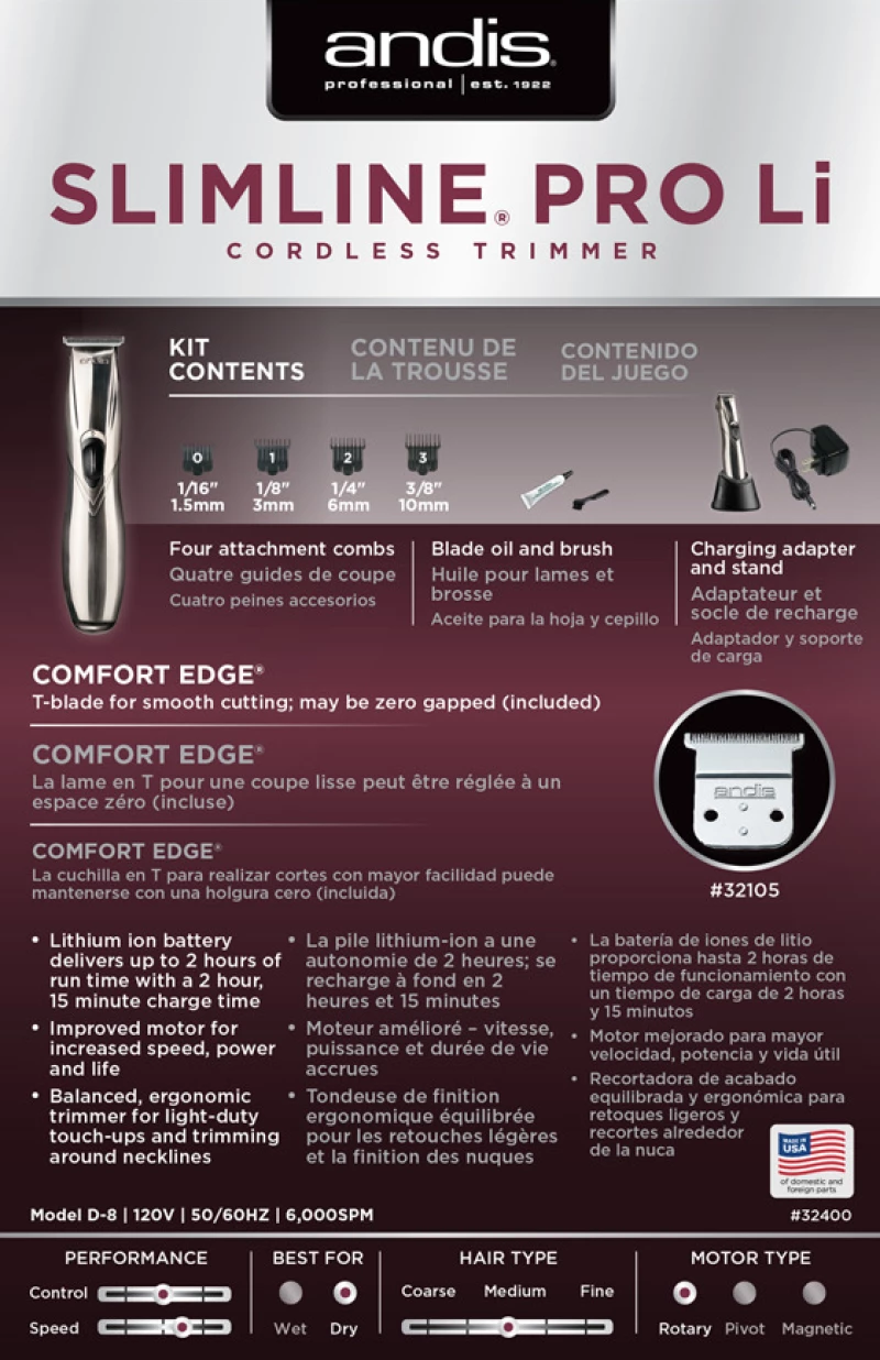 Andis Slim Line Pro Silver