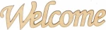 Επιγραφή "Welcome" από Σημύδα 15x4x0.3cm