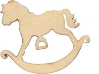 Αλογάκι Κουνιστό από Σημύδα 5.2x4.5x0.3cm